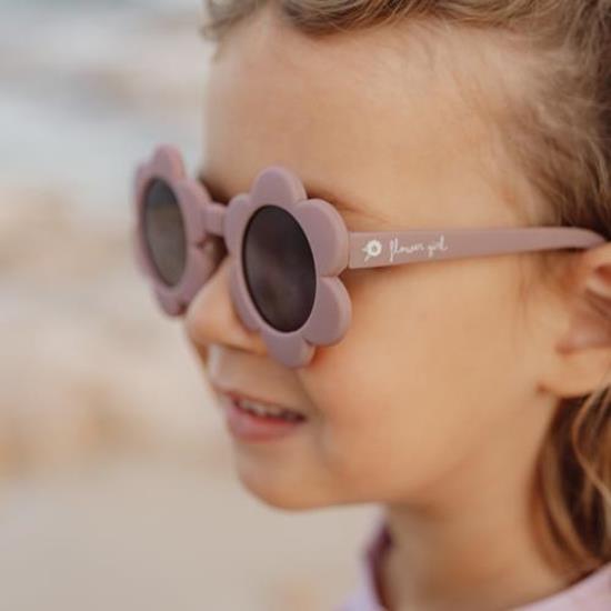 Child sunglasses Flower Shape Mauve