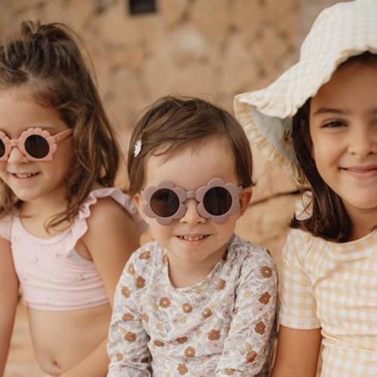 Child sunglasses Flower Shape Mauve