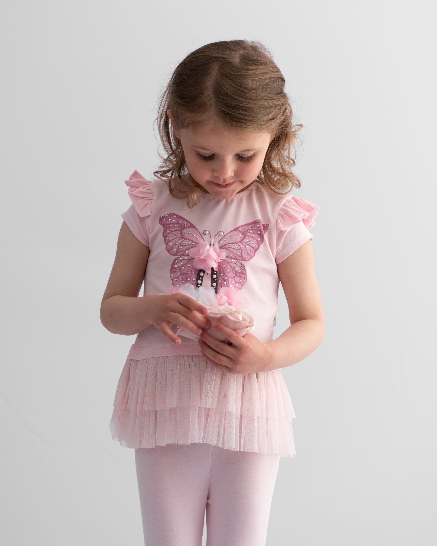 Pink Butterfly Legging Set