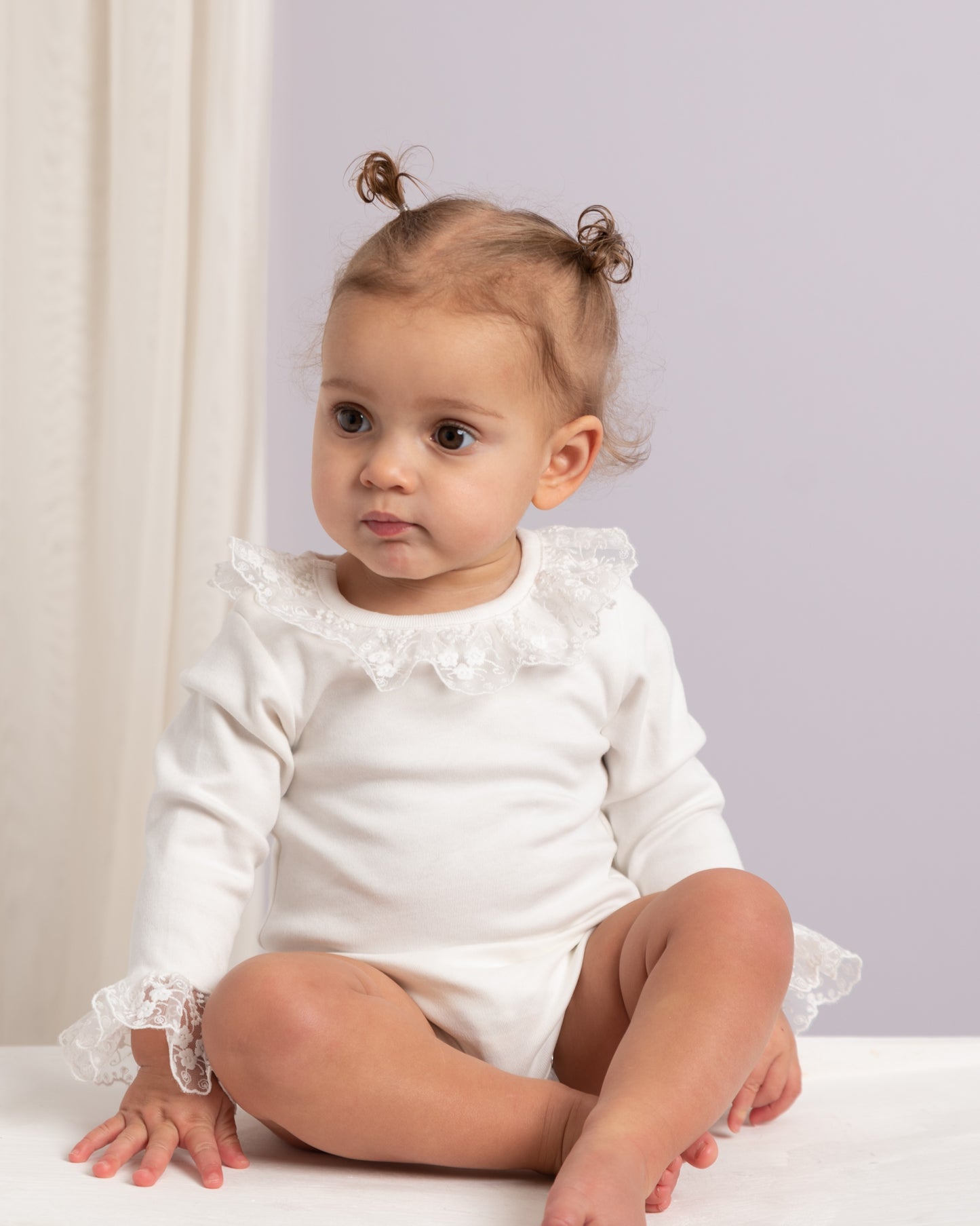 Ivory Cotton Lace Bodysuit