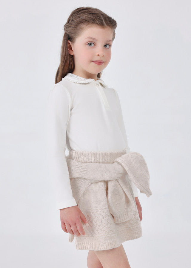 Ivory Cotton Polo Top