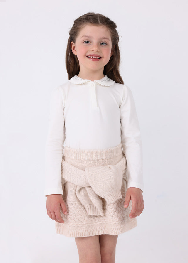 Ivory Cotton Polo Top