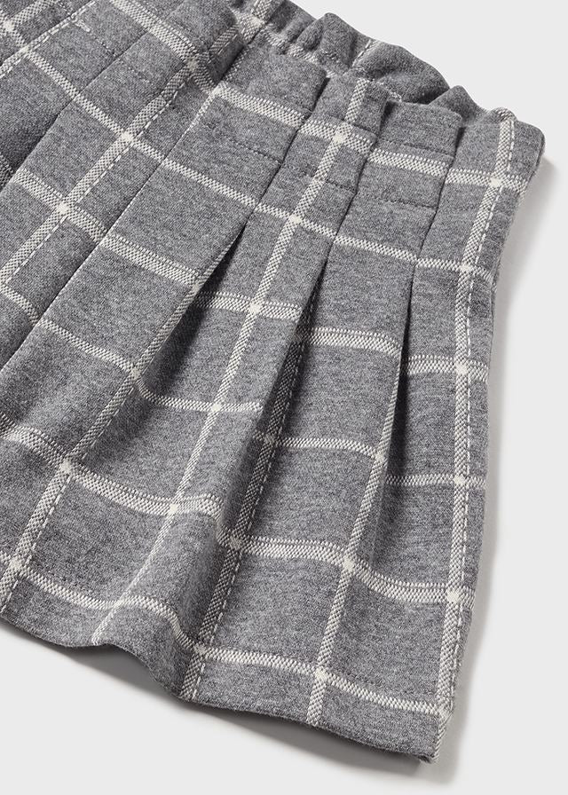 Cream & Grey Cat Shorts Set