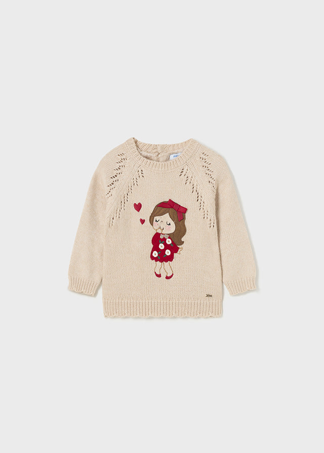 Beige Girl Knitted Sweater