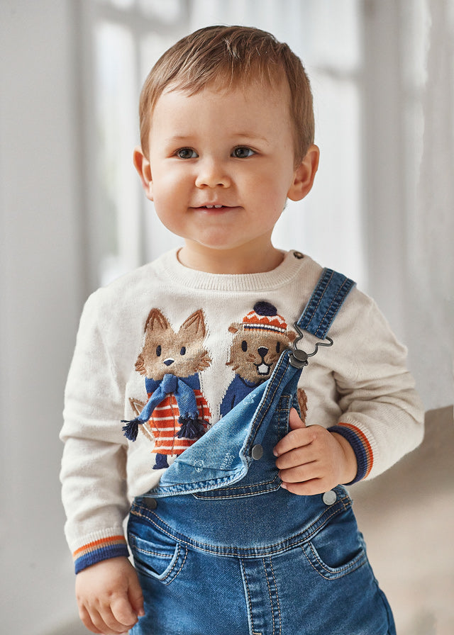 Cream Fox & Beaver Knitted Sweater