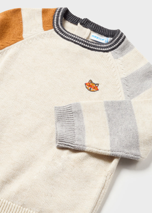 Cream Striped Sweater