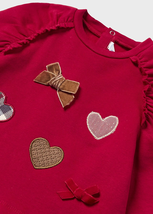Red Heart & Bow Pullover