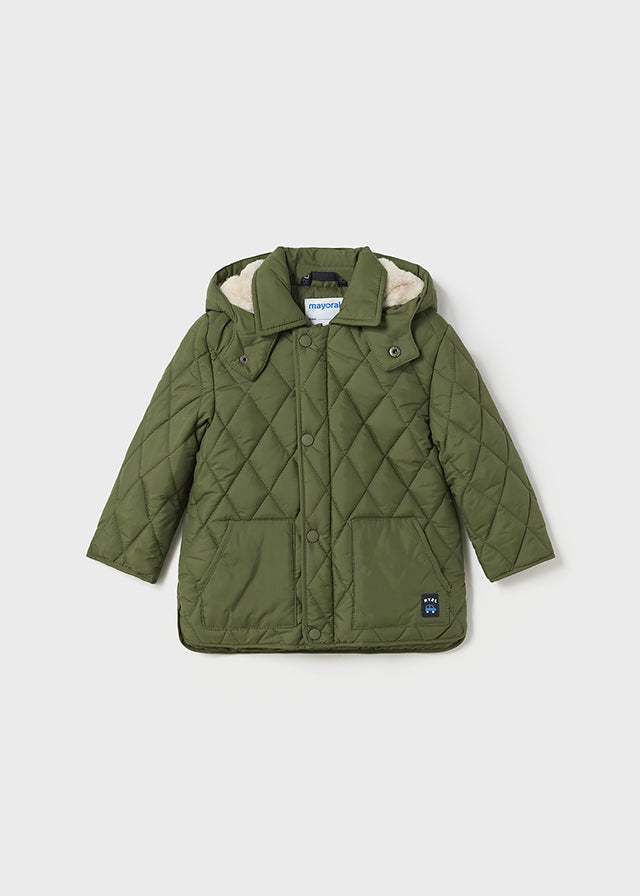 Khaki Green Quilted Coat