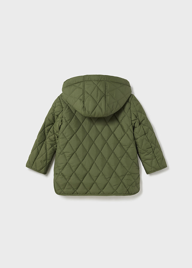 Khaki Green Quilted Coat