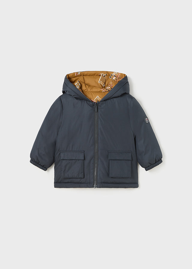 Reversible mustard yellow & grey jacket