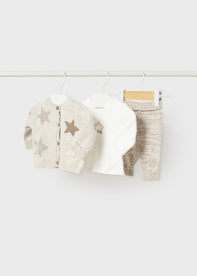 Beige Cotton Star Set