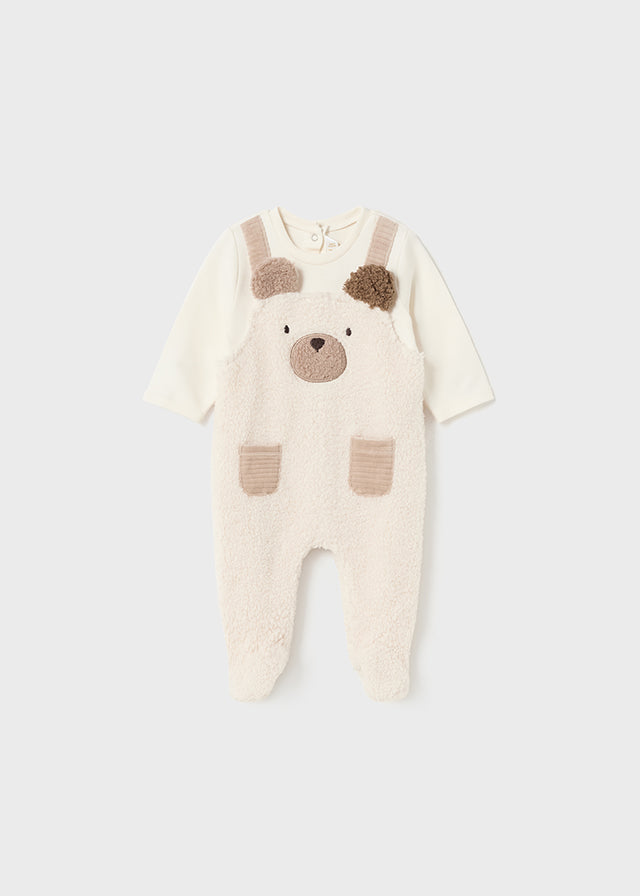Ivory Teddy Fleece Romper