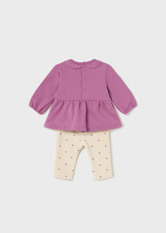 Purple & Ivory 4 Piece Leggings Set