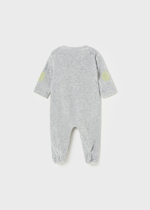 Pack Of Two Grey & Tea Green Babygrows