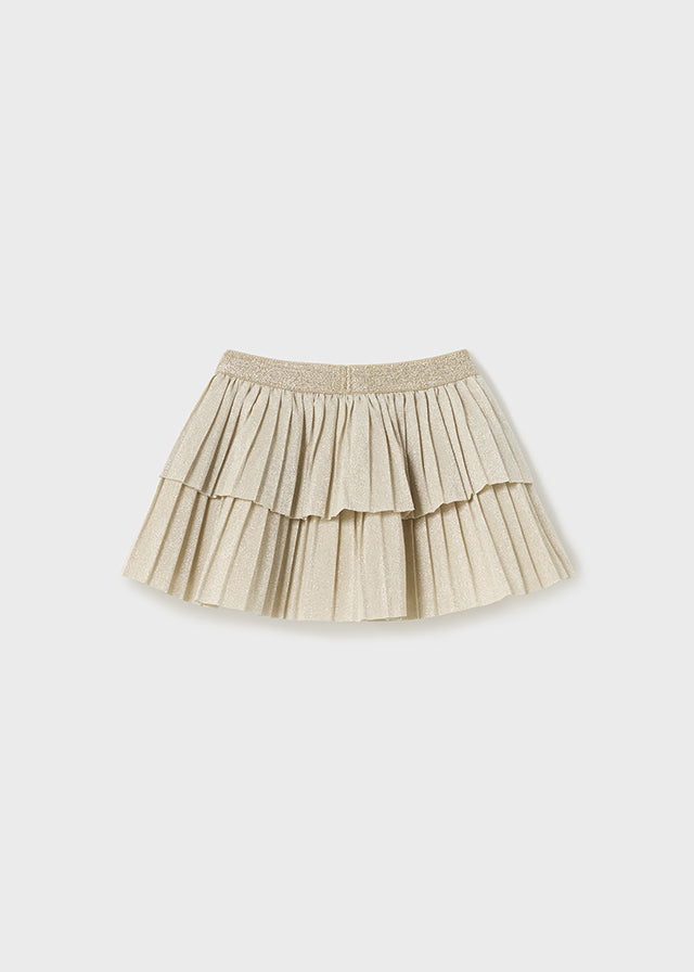 Champagne Pleated Skirt