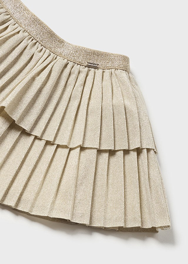 Champagne Pleated Skirt