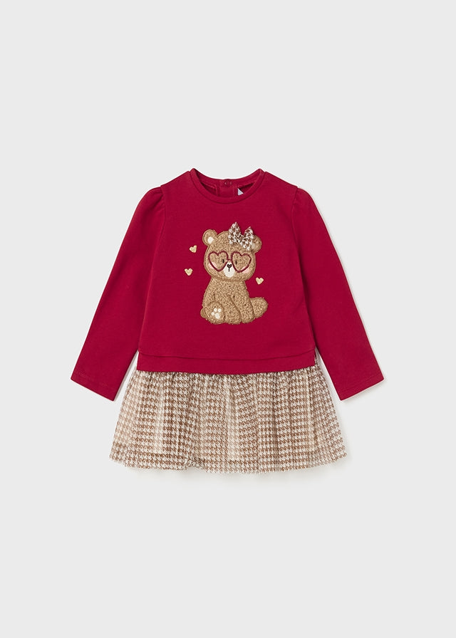Red Dress With Bear Motif