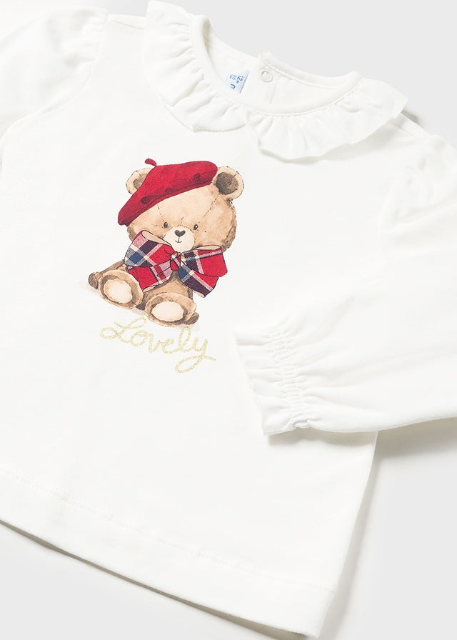 Ivory & Red Tartan Skirt Set