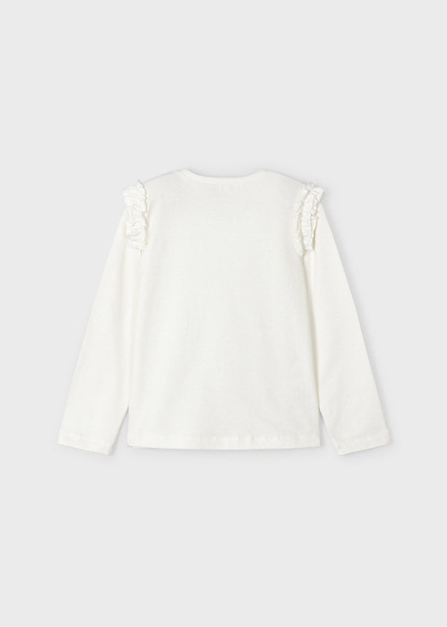 Ivory Cotton Diamanté Top