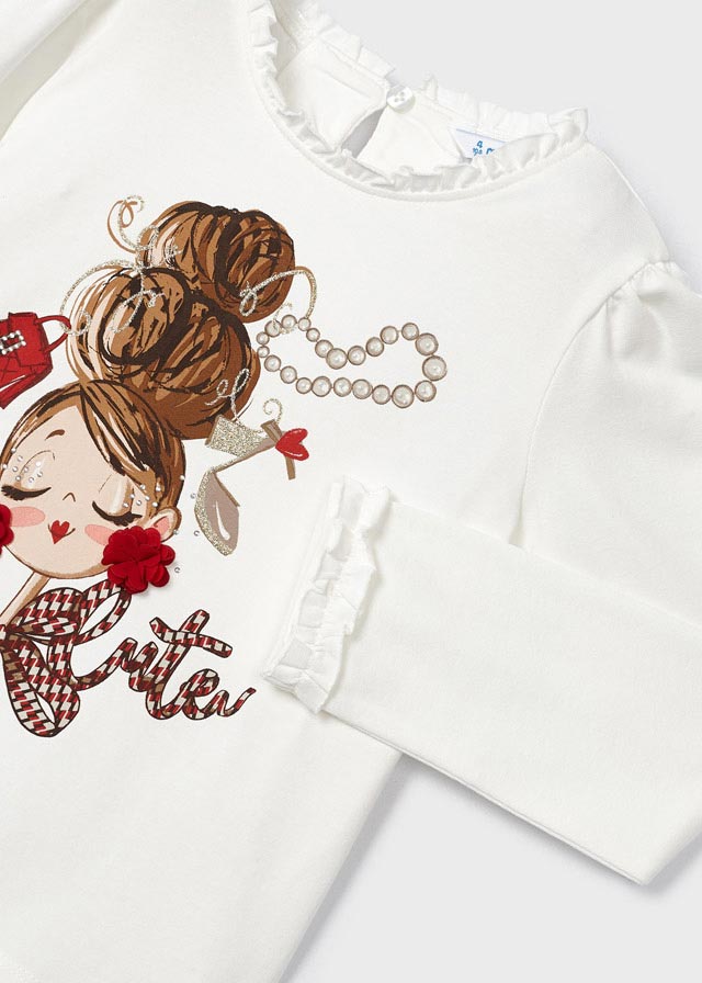 Long Sleeved White Girl Top