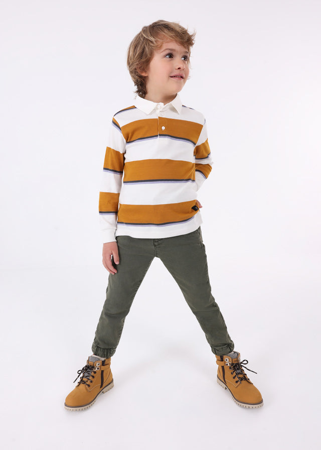 Striped Mustard Long Sleeved Top