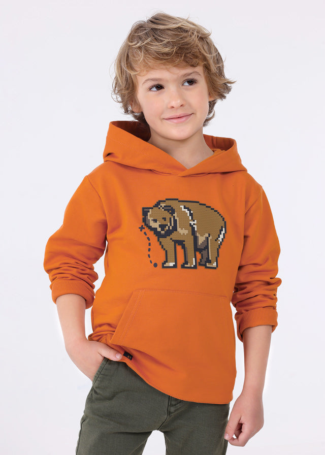 Orange Bear Hoodie