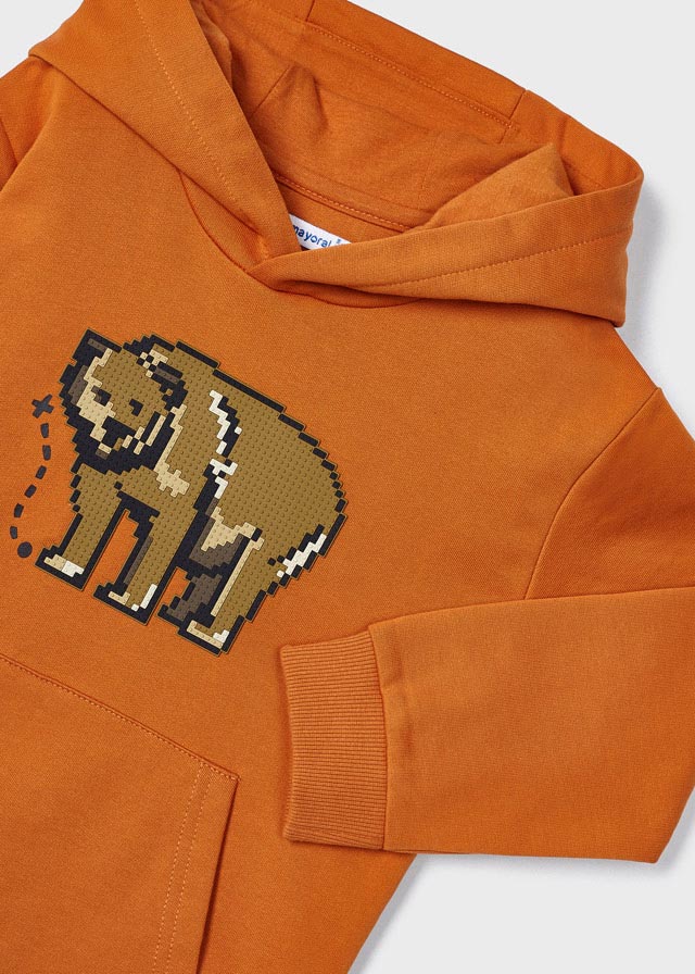 Orange Bear Hoodie