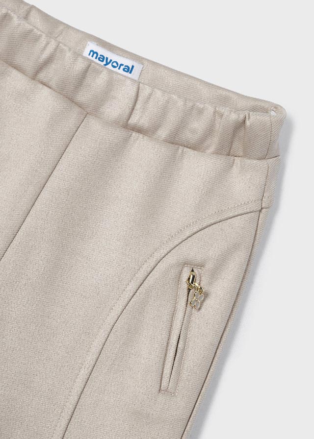 Girls Beige Sparkly Trousers