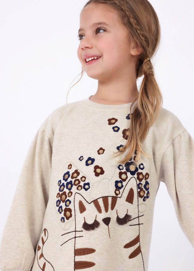Beige And Brown Leggings Cat Set