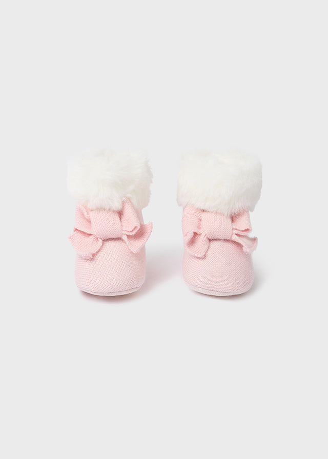 Pink Knitted Bootie