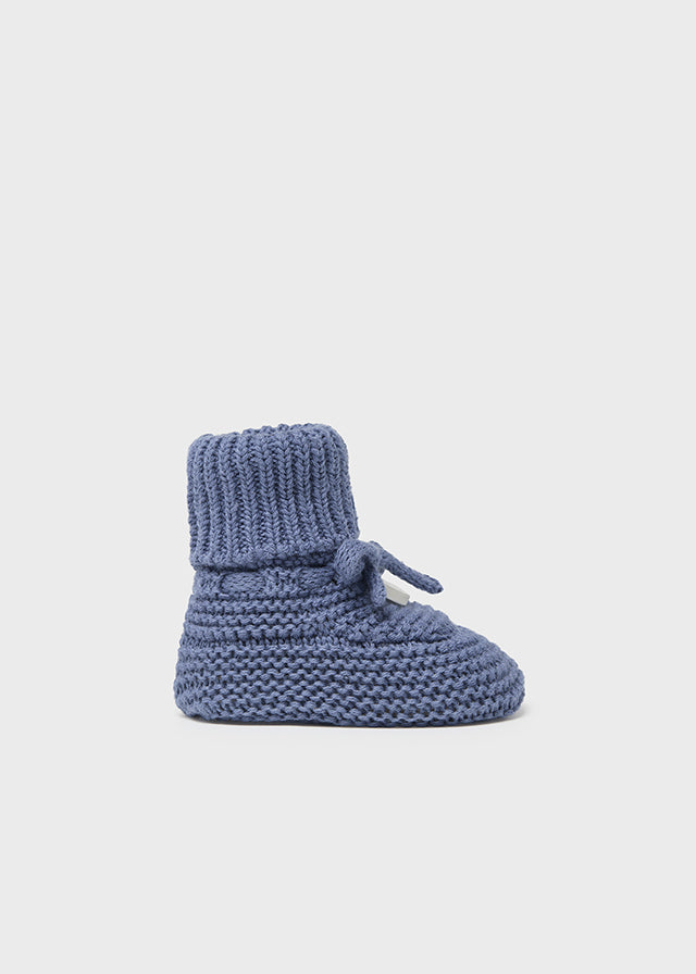 Navy Knitted Bootie