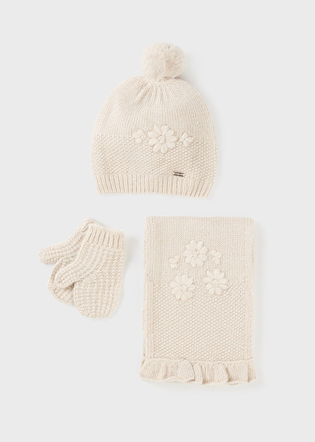 3 Piece Hat, Scarf & Mittens Set