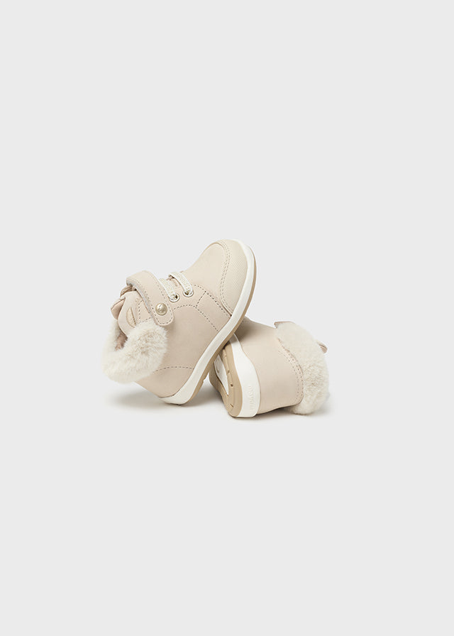 Ivory Faux Leather Boot