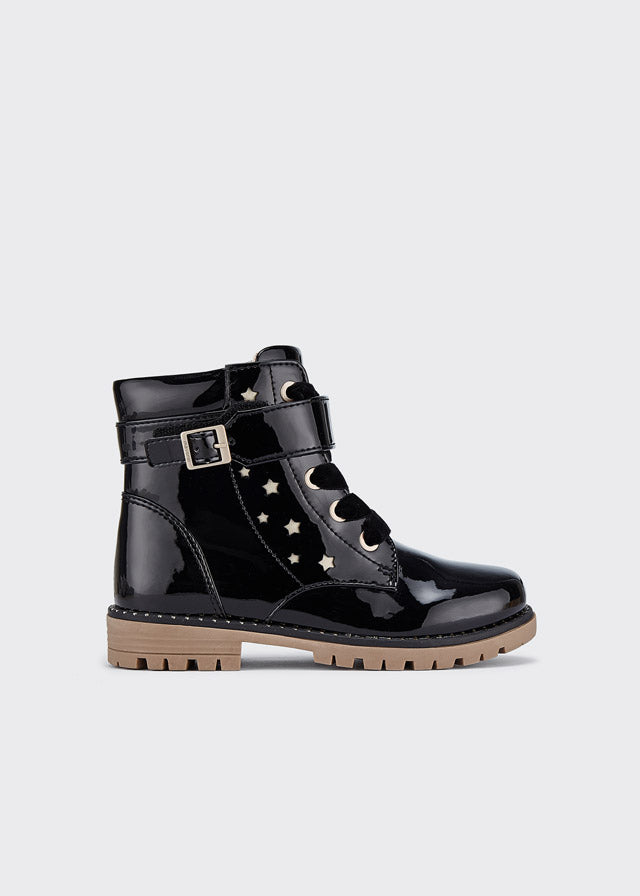 Black Faux Leather Boots