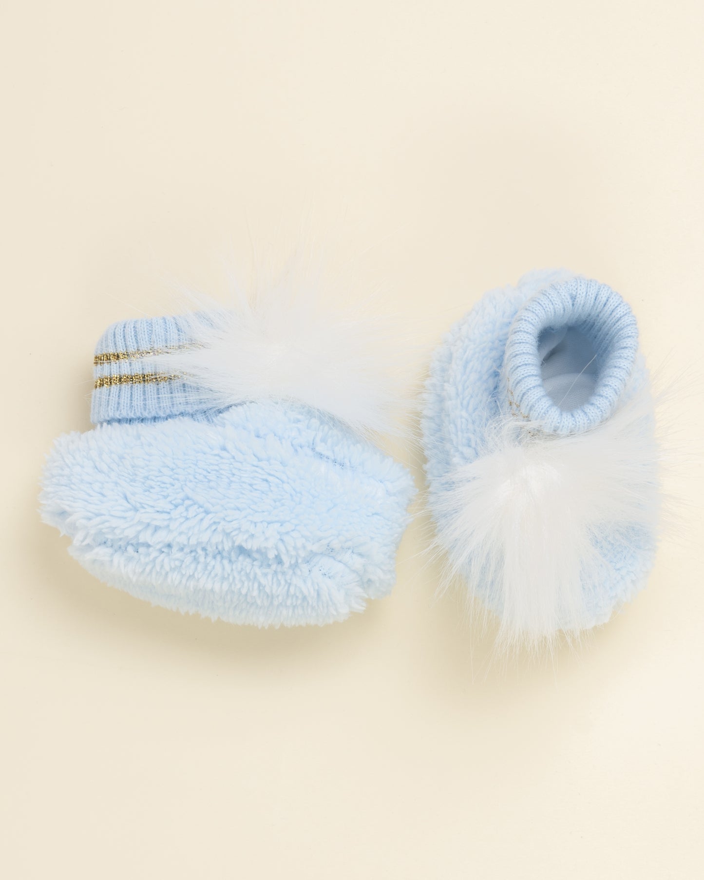 Sky Blue Teddy Booties