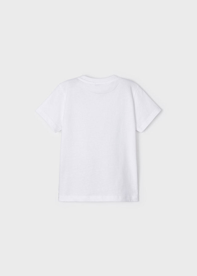 White T-shirt With Tiger Print