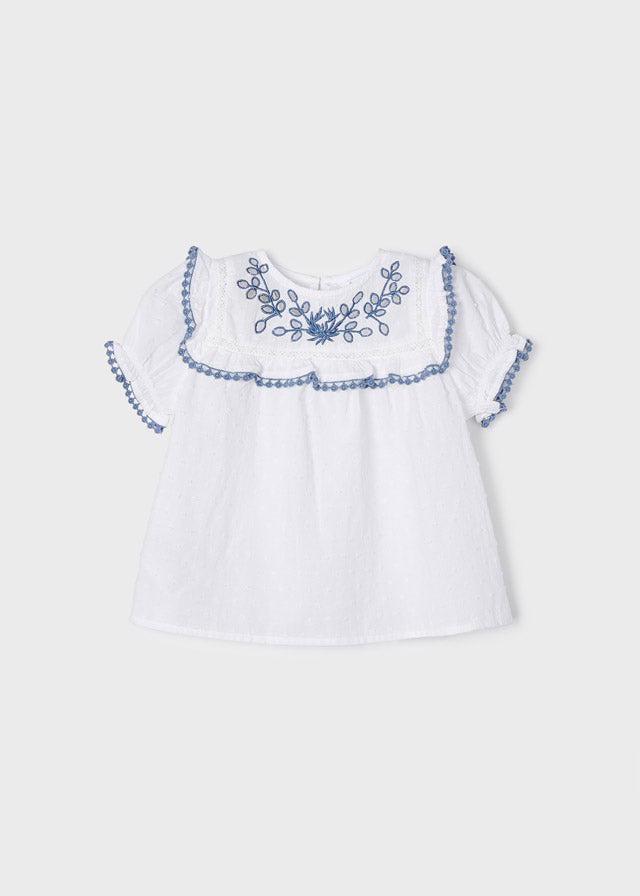 White Embroidered Blouse