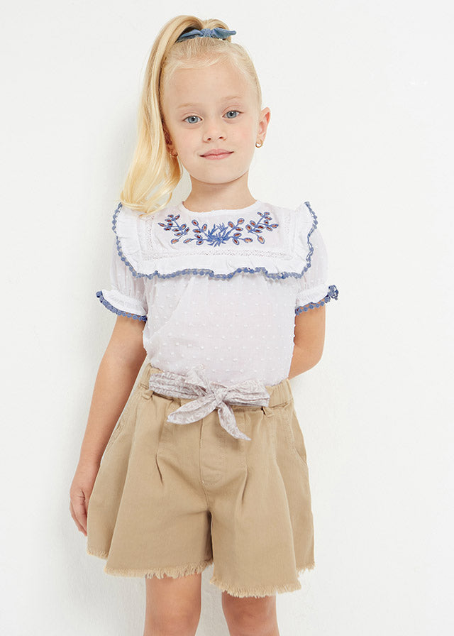 White Embroidered Blouse