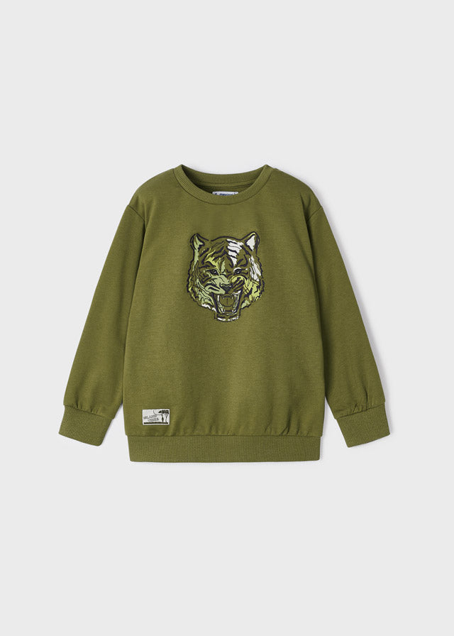 Olive Tiger Print Jumper