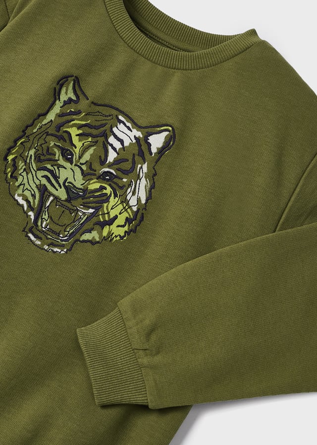 Olive Tiger Print Jumper