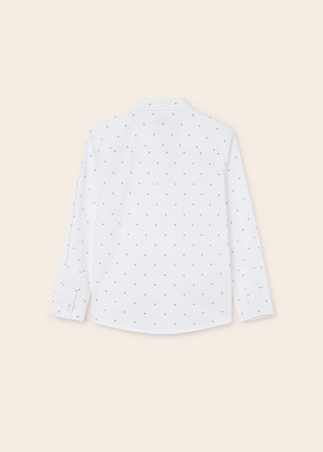 Long Sleeve White Shirt With Print