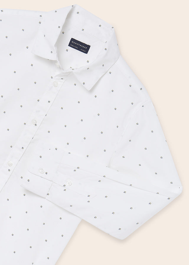 Long Sleeve White Shirt With Print