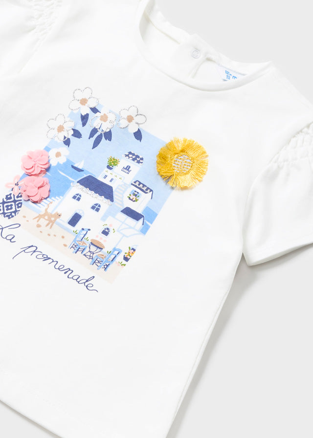 White Short Sleeved Top