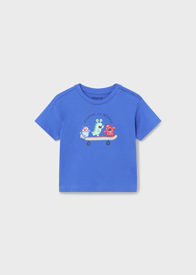 Set Of 2 White & Blue T-Shirts