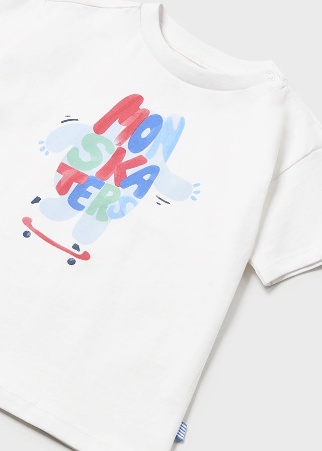 Set Of 2 White & Blue T-Shirts