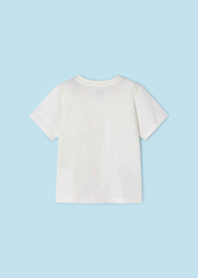 White T-Shirt With Vacay Mood Print