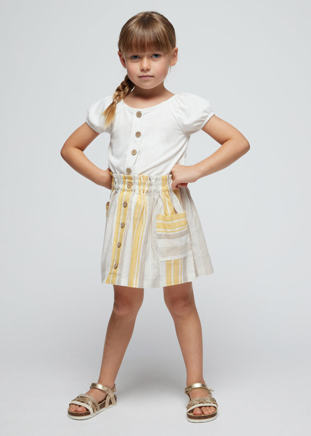 Yellow Striped Skirt