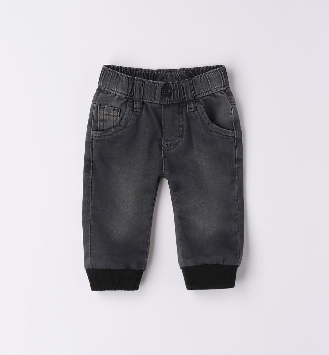 Black denim trousers