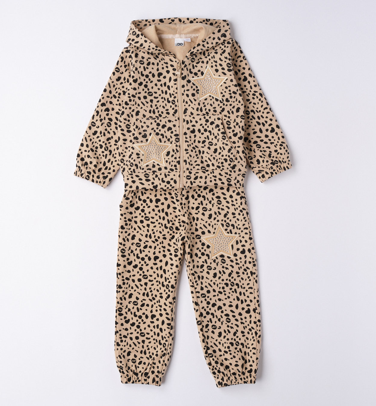 Two Piece Leopard Jogging Suit Bimbi Grow with style