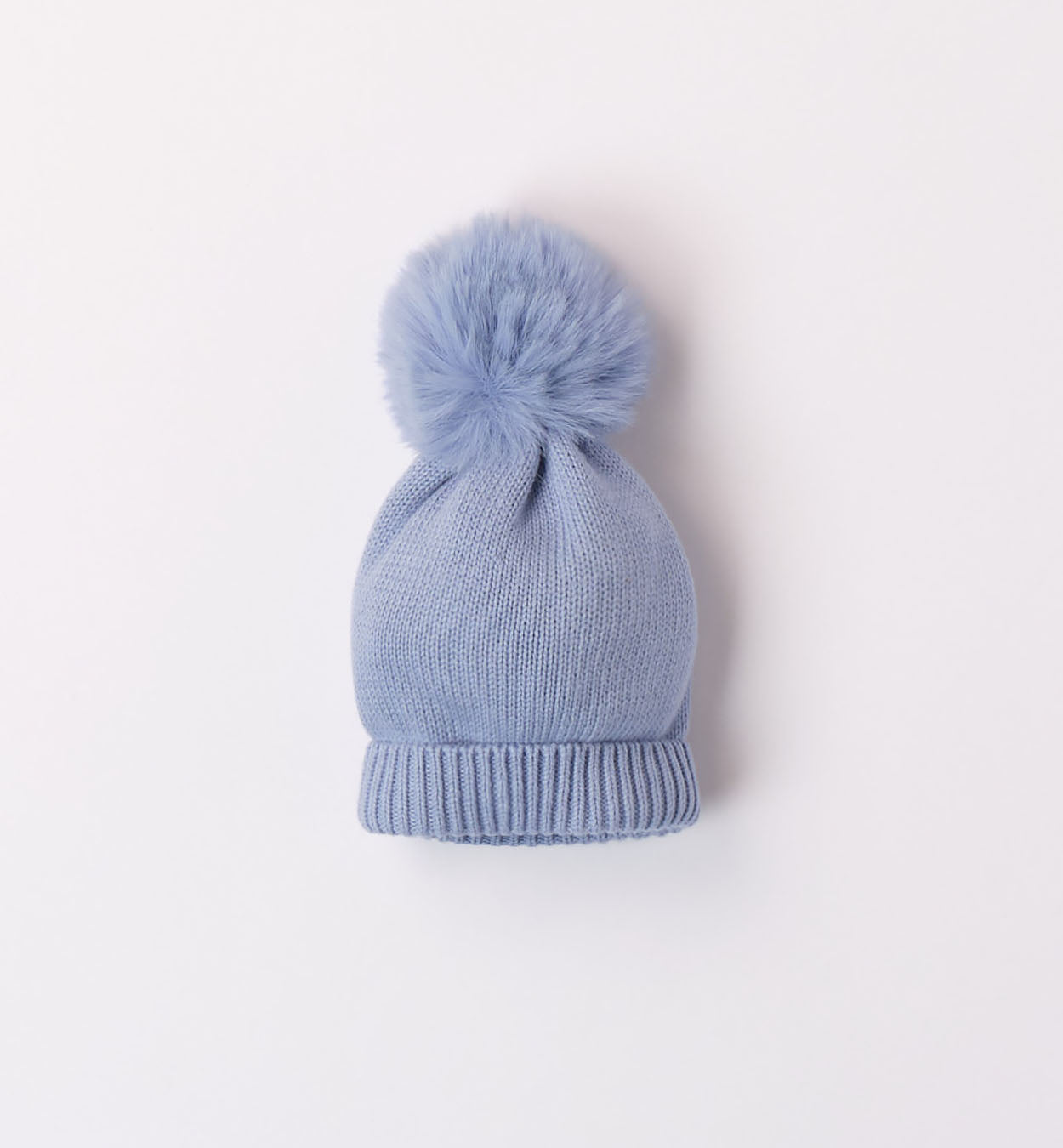 Blue Pom-Pom Hat